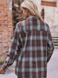 Plaid Dropped Shoulder Longline Shirt.