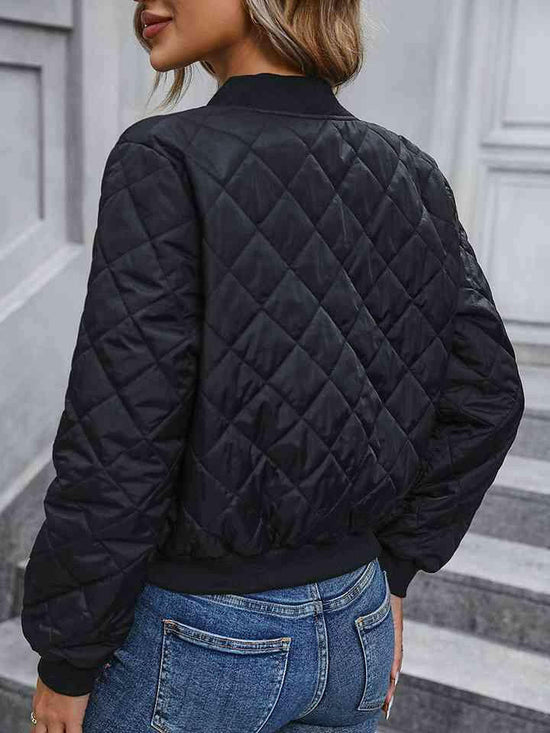 Zip-Up Winter Coat with Pockets.