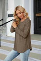 Round Neck Long Sleeve T-Shirt.