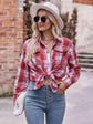 Plaid Dropped Shoulder Longline Shirt.