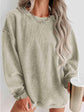 Round Neck Dropped Shoulder Sweatshirt.