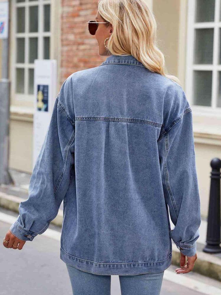 Button Up Denim Jacket with Pockets.