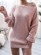 Rib-Knit Mini Sweater Dress.