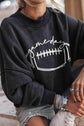 Round Neck Long Sleeve FOOTBALL Graphic Sweatshirt.