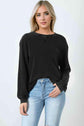 Mineral Washed Round Neck Dropped Shoulder Sweatshirt.