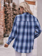 Plaid Dropped Shoulder Longline Shirt.