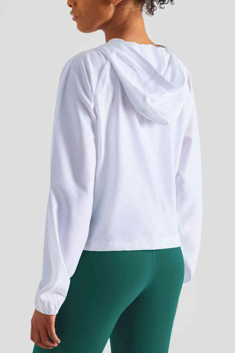 Half-Zip Hooded Sports Top.