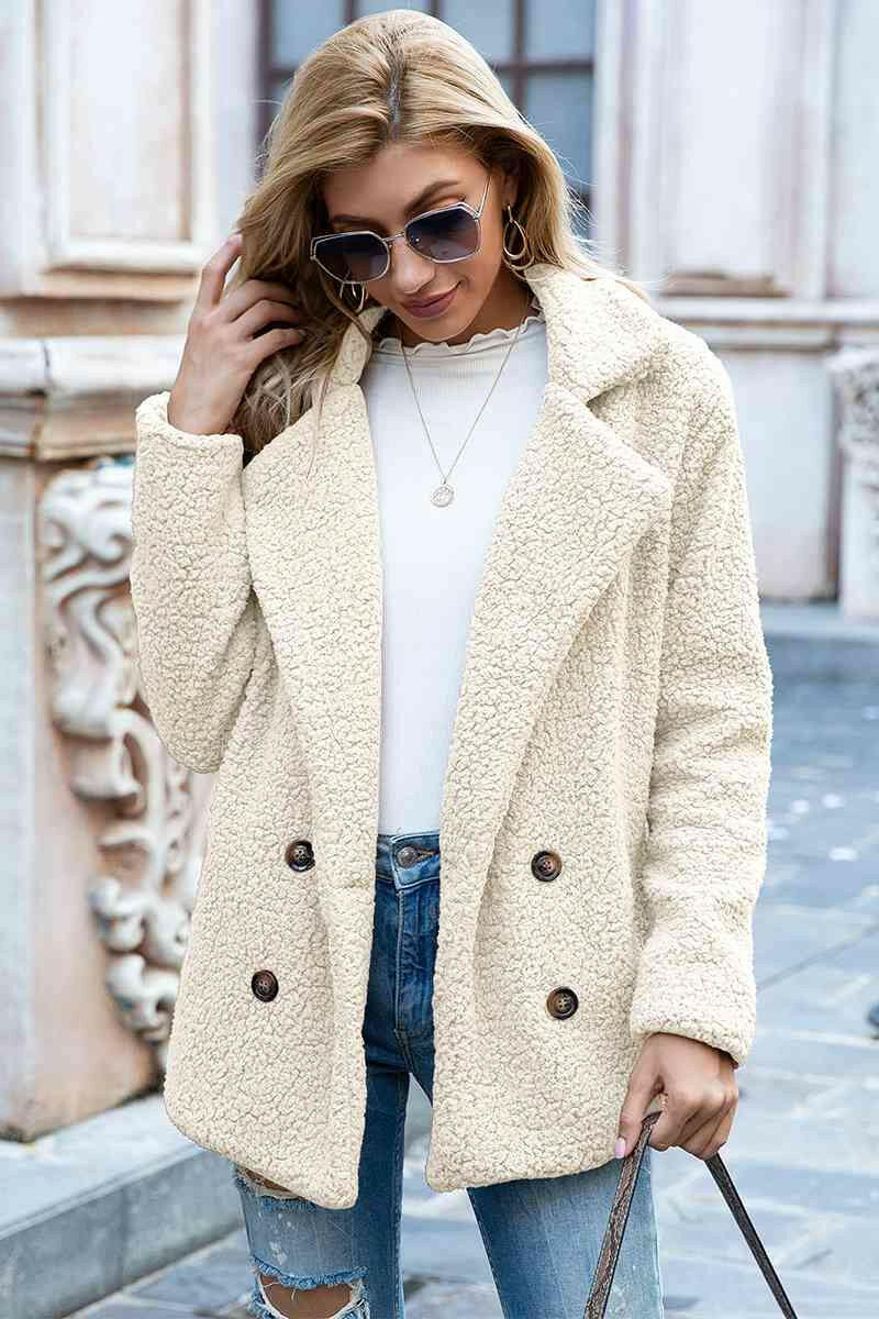 Lapel Collar Sherpa Coat.