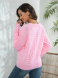 Decorative Button Long Sleeve Sweater.