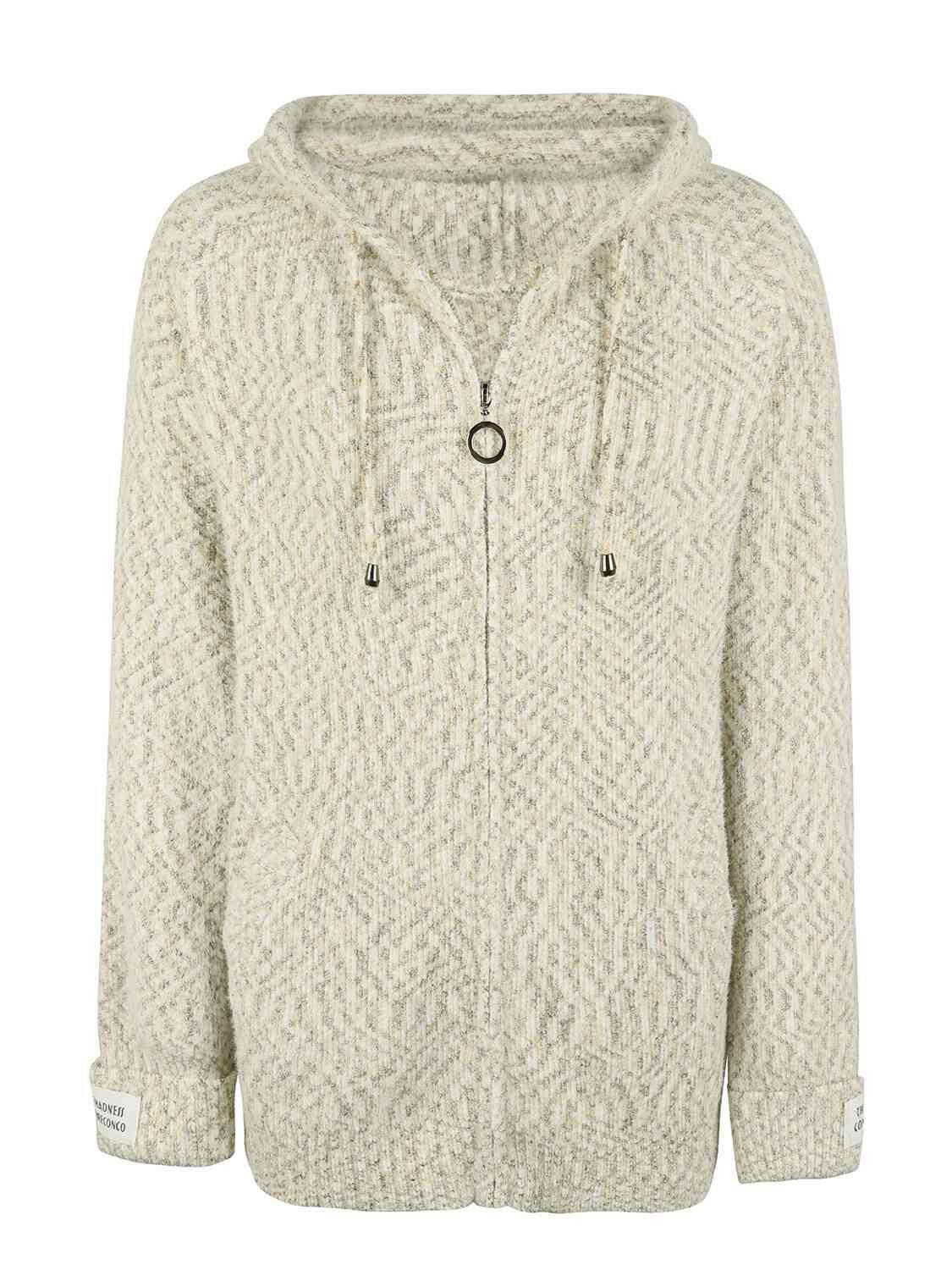 Zip-Up Hooded Sweater.