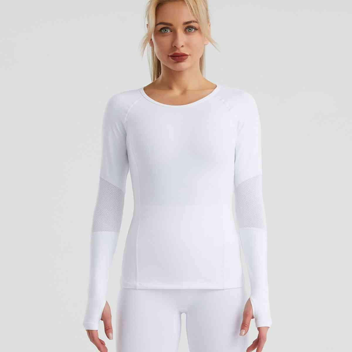 Long Sleeve Round Neck Sports Top.