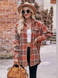 Plaid Dropped Shoulder Longline Shirt.