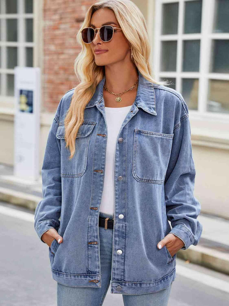 Button Up Denim Jacket with Pockets.